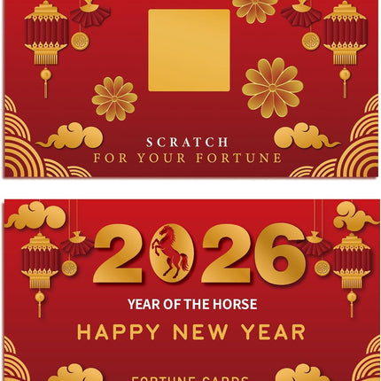 30-Piece 2026 Chinese New Year Scratch Off Cards – Office & Party Game
