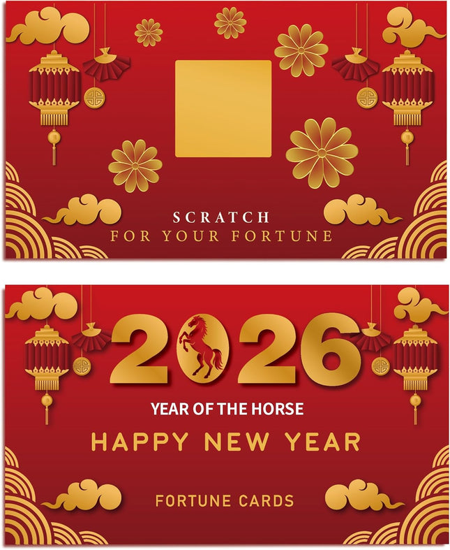 30-Piece 2026 Chinese New Year Scratch Off Cards – Office & Party Game