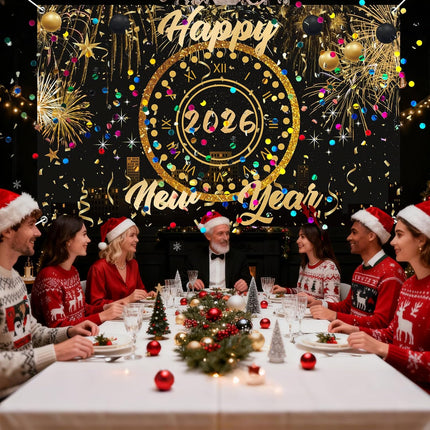 Happy New Year 2026 Party Game – Balloon Dart with Decorations & Props