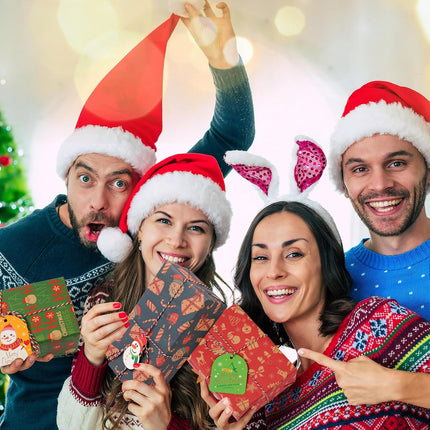 Christmas Gift Wrapping Paper Set – 12 Sheets of Classic Kraft Holiday Wrap with Gift Tags