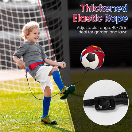 Soccer Trainer Adjustable Waist Belt, Football Ball Control Passing & Shooting Aid for Kids & Adults