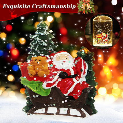 Christmas Snow Globe Lantern – Lighted Musical Water Globe with 8 Songs