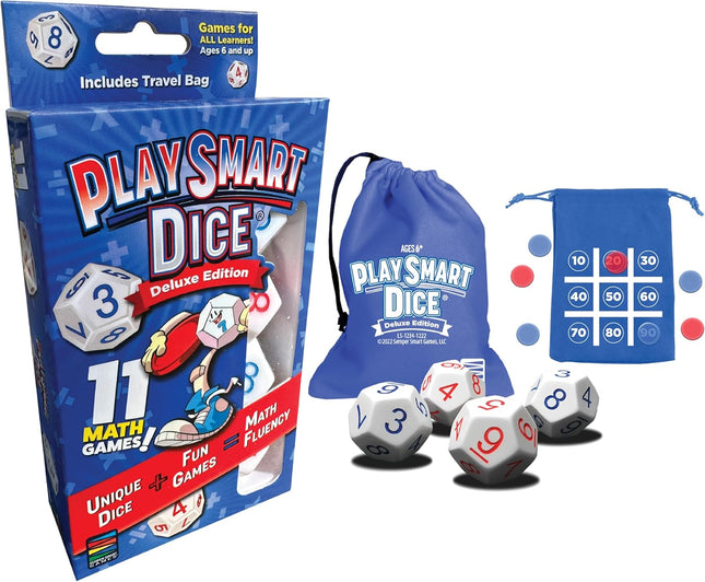 PlaySmart Dice Deluxe Math Game Educational Arithmetic Learning Toy Ages 6+