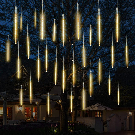 Waterproof 16” Meteor Shower Christmas Lights, Falling Rain LED Snowfall Display