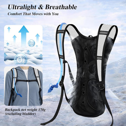 2 Pack Hydration Packs with 2L Water Bladders for Cycling & Trail Running