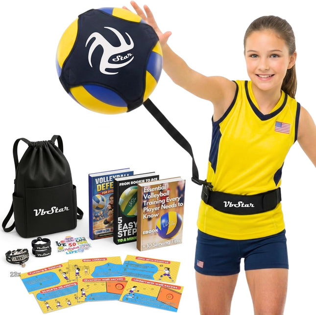 Volleyball Training Aid Solo Serve Spike Setter Practice Equipment Trainer