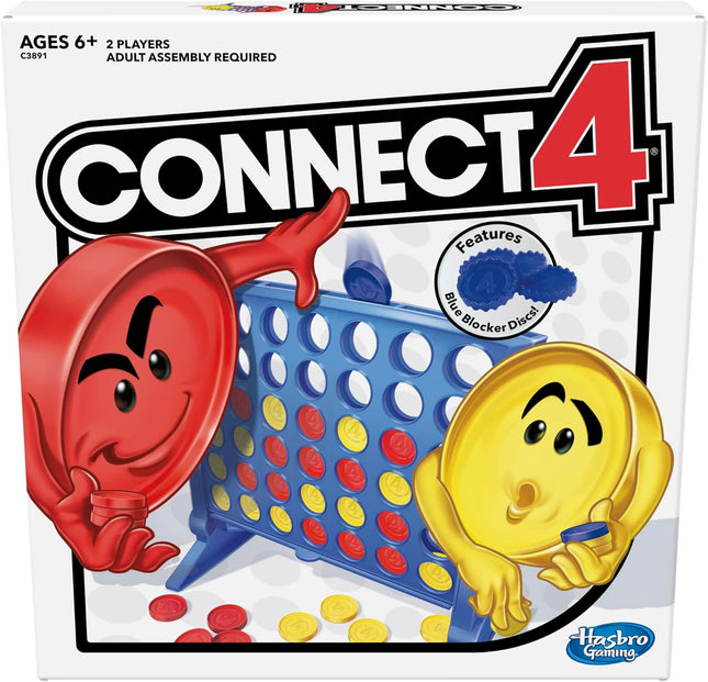 Connect 4 Strategy Board Game for Kids Ages 6+, Classic 2-Player Game