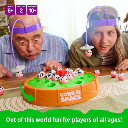 Cows in Space UFO Game 2 Player Family Fun Toy with Spinning Base