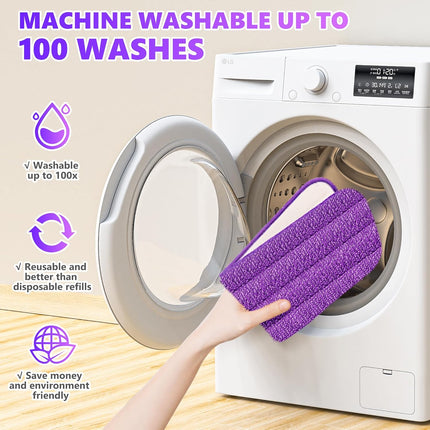 6-Pack Reusable Microfiber Mop Pads for Swiffer PowerMop – All Floors