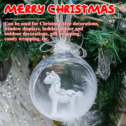 25PCS Clear Fillable Christmas Ornaments – 5 Different Sizes DIY Balls