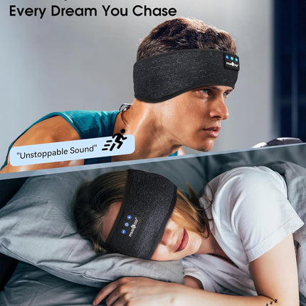 Sleep Headphones Bluetooth 5.4 – Wireless Headband Earbuds with HD Stereo Speakers