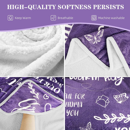 Cozy 47"x72" Wearable Blanket, Gift for Grandma from Granddaughter or Grandson