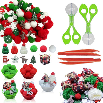 176PCS Christmas Sensory Bin Filler – Fine Motor Toys for Counting, Sorting & Winter Sensory Play