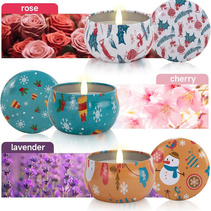 3PCS New Year Scented Candles Aromatherapy Christmas Gifts for Women