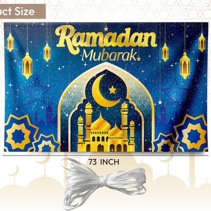 Ramadan Mubarak Backdrop 2026 - Ramadan Decorations for Home & Eid Celebrations