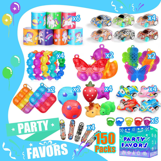 150-Pack Fidget Toys for Kids – Party Favors, Stocking Stuffers & Classroom Prizes for Boys & Girls