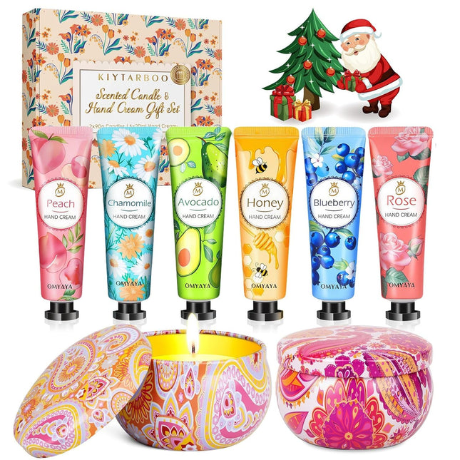Women’s Spa Gift Set – Candle & Hand Cream Christmas Gift Box