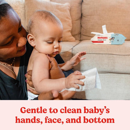 Simply Clean Unscented Baby Wipes – 11 Flip-Top Packs, 704 Wipes Total