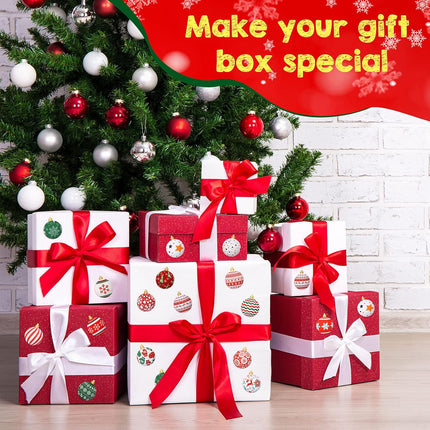 1000PCS Christmas Ornament Stickers – 1.5" Snowflake Roll for Holiday Favors
