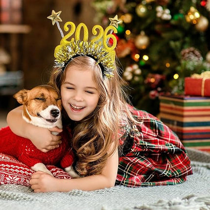 Happy New Year 2026 Hairband – Glitter Star Hair Accessory for Party