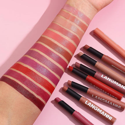 12PCS Velvet Matte Lipstick Set Nude Waterproof Long Lasting Lip Colors