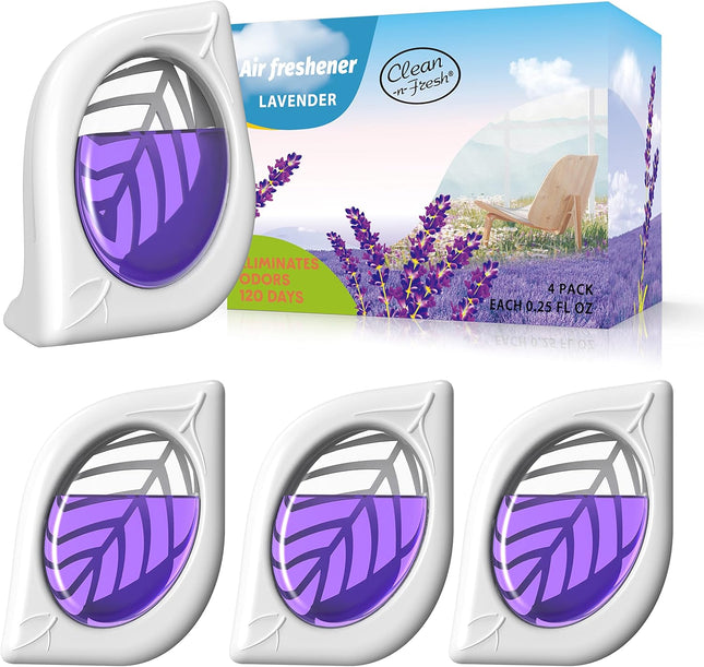 4 Pack Lavender Air Freshener for Home Odor Eliminator for Bathroom Closets Pets