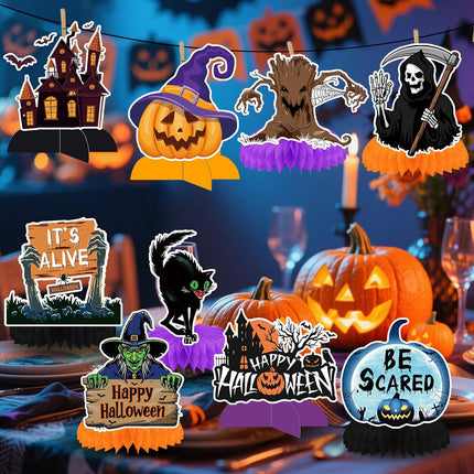 9-Piece Halloween Table Centerpieces, Spooky Party & Birthday Decorations for Home