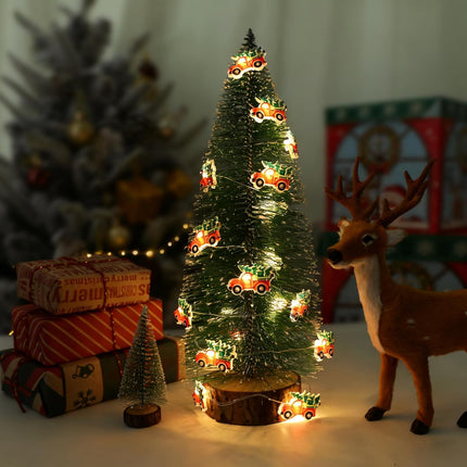 2 Pack 7ft Battery Operated Christmas Tree Lights – 20 LED Warm White
