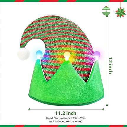 Felt Elf Hat with Jingle Bells – Holiday Party & Santa Costume Accessory