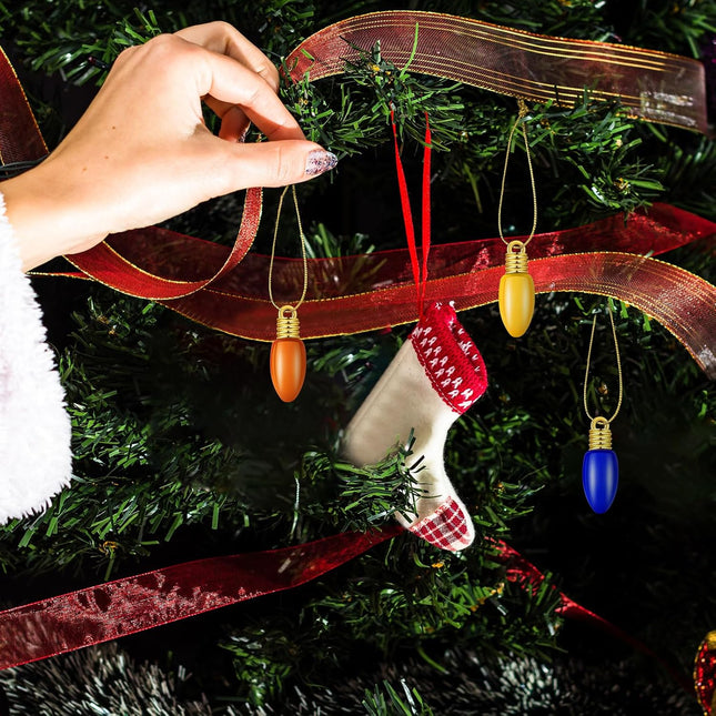 96 PCS Mini Christmas Balls Ornaments Multicolor Tiny Hanging Tree Decorations