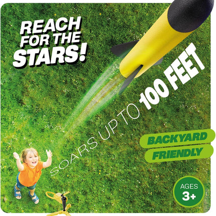 Rocket Launcher for Kids Outdoor Toy with Foam Rockets Ages 3-8 Years