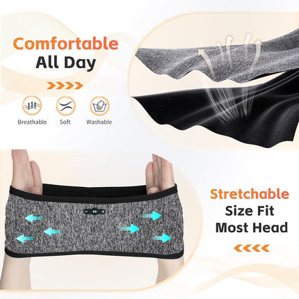 Bluetooth 6.0 Sleep Headphones Headband 20H Playtime Sports Wireless Audio
