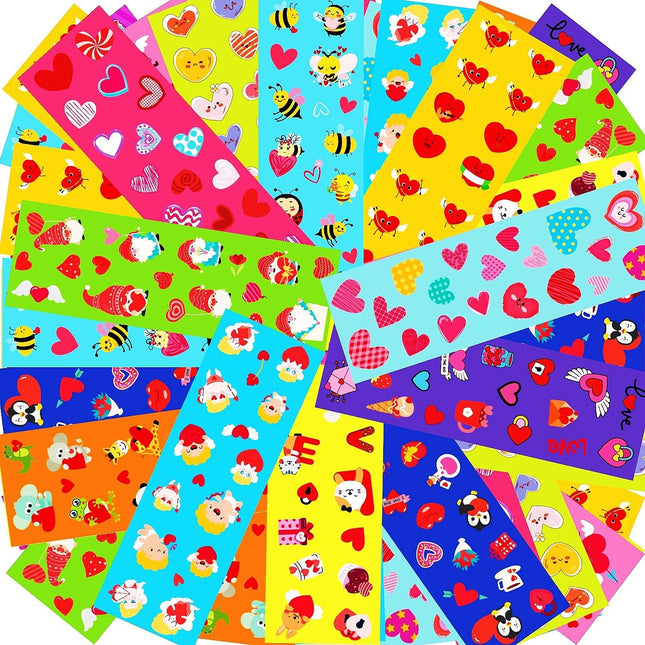 2030 PCS Valentine’s Day Stickers: 120 Sheets of Cute Heart & Love Stickers for Kids