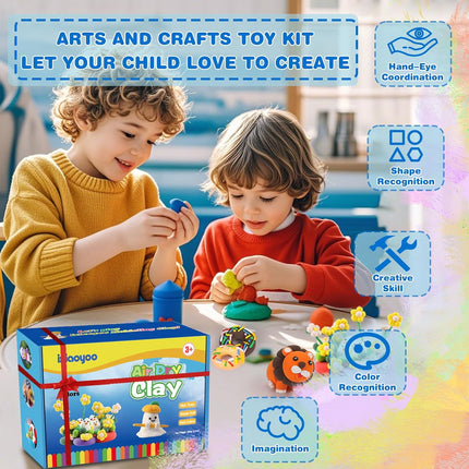 Air Dry Clay 30 Colors – Modeling Clay with Sculpting Tools for Kids 3-12 Years
