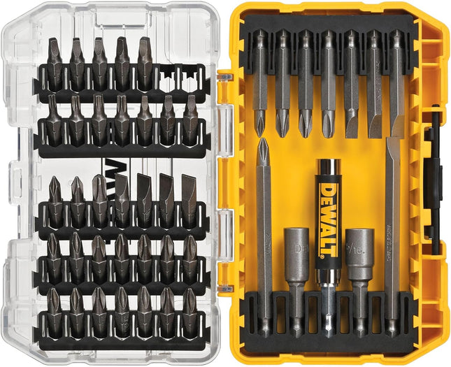 45-Piece Screwdriver Bit Set (DW2166) – Grey/Silver Bits with Tough Carry Case