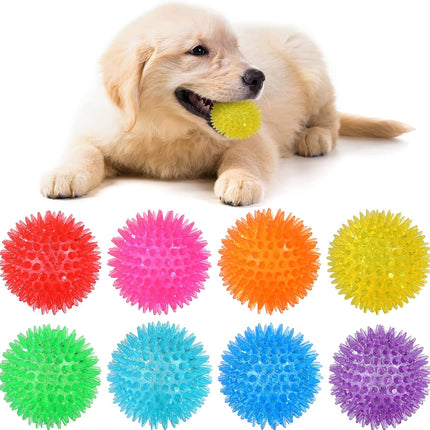Dog Chew Toy Balls – 8 Pack Colors, 2.5", Safe BPA Free for Puppies