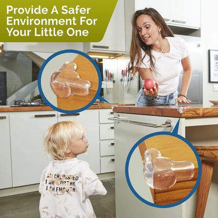 12 Pack Baby Corner Protectors Transparent Edge Guards Child Safety Corner Covers