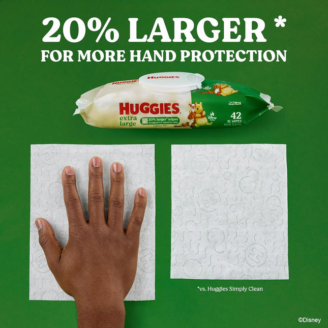 Extra Large Unscented Baby Wipes – 378 Wipes, 9 Flip-Top Packs