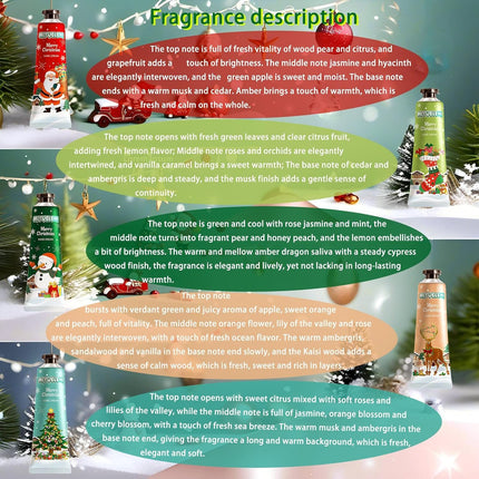 5PCS Mini Hand Lotion Gifts – Christmas Travel Size Cream for Women