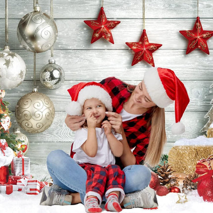 Christmas Photography Backdrop – White Wood Floor & Winter Holiday Decor