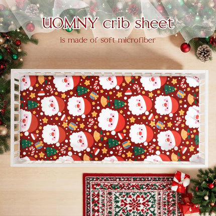 Christmas Crib Sheet – Baby Sheet for Standard Crib & Toddler Mattresses