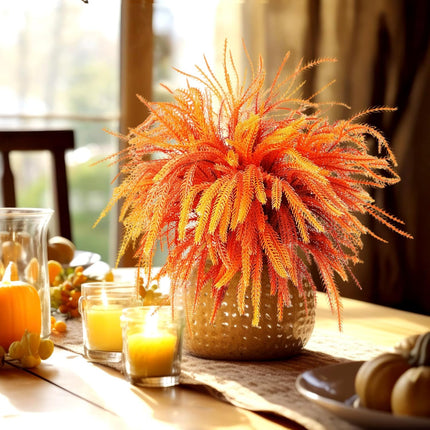 6pcs Fall Foliage Stems 21", Artificial Pine Branches for Vase & Thanksgiving Decor