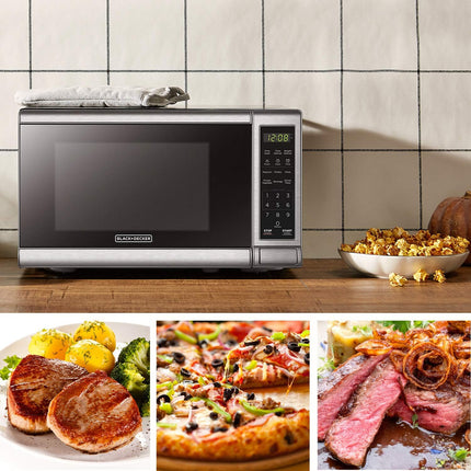 EM720CB7 Digital Microwave Oven 700W Stainless Steel with Child Safety Lock