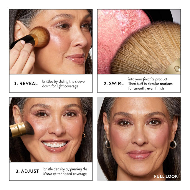 Professional Retractable Angled Kabuki Makeup Brush – Cruelty-Free