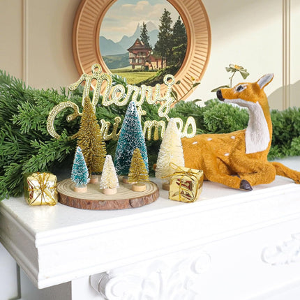 30PCS Mini Pine Christmas Trees – Tabletop Holiday Tree Decor & Toppers