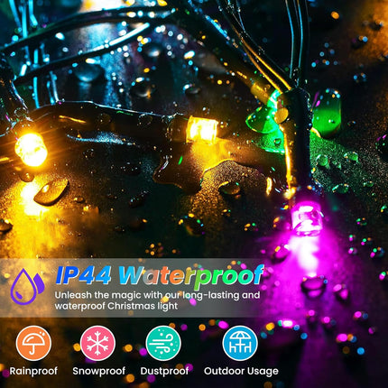 32FT 100 LED Christmas Tree Lights 8 Modes Waterproof Outdoor Fairy Lights