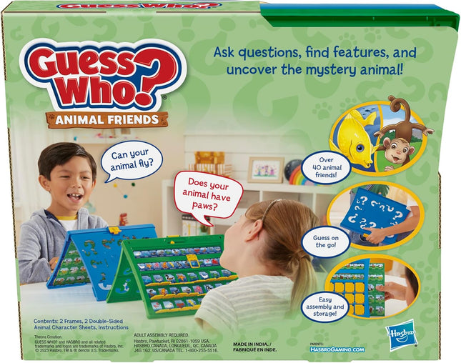 Animal Friends Guess Who Game, Board Game for Kids Ages 6+, 2 Players