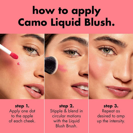 Camo Liquid Blush Bold-Faced Lilac, Buildable Blendable High-Pigment Vegan Makeup