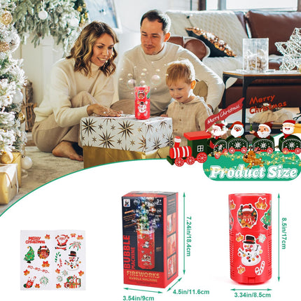 Bubble Machine Automatic 13 Holes with Lights and 80ml Bubble Solution