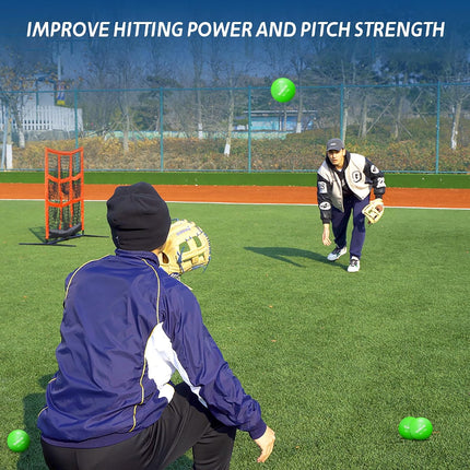 16oz Weighted Baseball Training Set 6 Pack for Hitting and Pitching with Carry Bag
